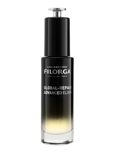 GLOBAL-REPAIR ADVANCED ELIXIR maitinamasis aliejinis veido serumas visapusiškam odos išvaizdos jauninimui