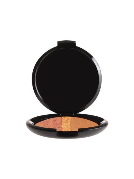 Nee Make Up Milano Trispalvė spindesio suteikianti kompaktinė bronzinė pudra