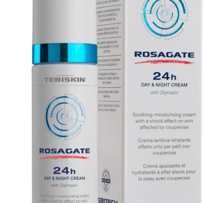 ROSAGATE® 24h DAY & NIGHT CREAM ROSAGATE® 24h DAY & NIGHT CREAM Raminamasis ir drėkinamasis kremas nuo kuperozės kenčiančiai odai